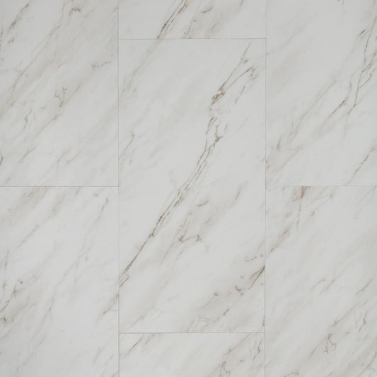 Style Selections Grecian Marble 12-in x 24-in Groutable Water-Resistant Peel-and-Stick Luxury Vinyl Tile Flooring, 2-sq ft Piece