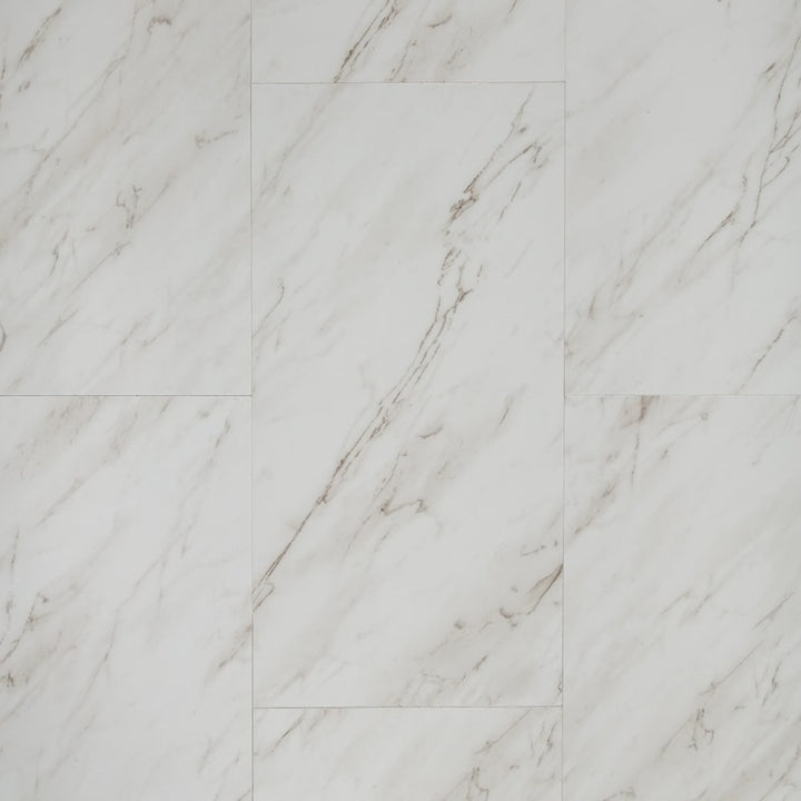 Style Selections Grecian Marble 12-in x 24-in Groutable Water-Resistant Peel-and-Stick Luxury Vinyl Tile Flooring, 2-sq ft Piece