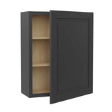 Home Decorators Collection Grayson 21 in. W x 12 in. D x 30 in. H Assembled Plywood Wall Kitchen Cabinet in Deep Onyx with Soft Close