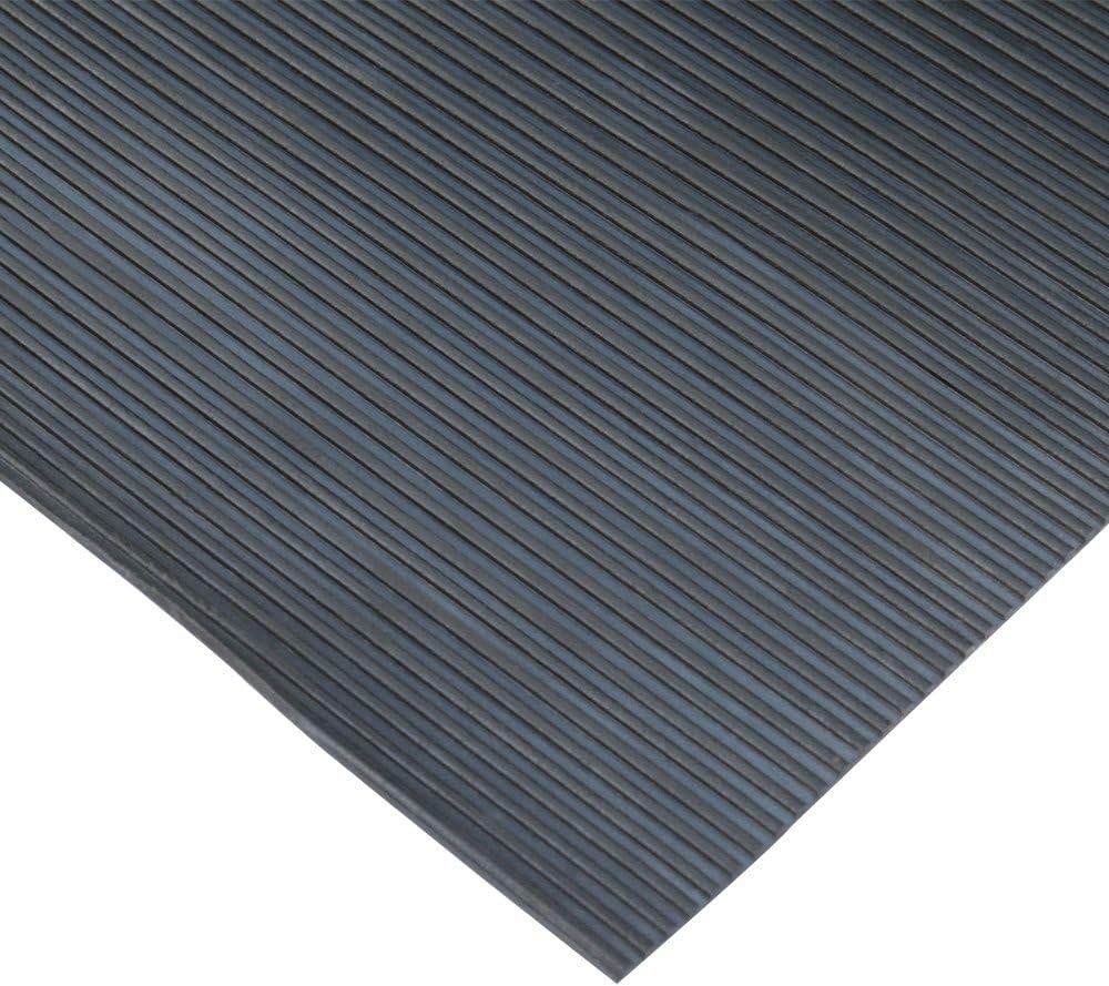 Rubber-Cal Ramp-Cleat Non-Slip Outdoor Rubber Mat, 1/8 in Thick, 3 ft x 8 ft