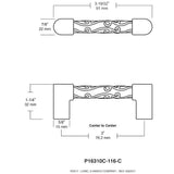 Crystal Lace 3 in. (76 mm) Center-to-Center Satin Nickel and Clear Glass Drawer Pull - Super Arbor