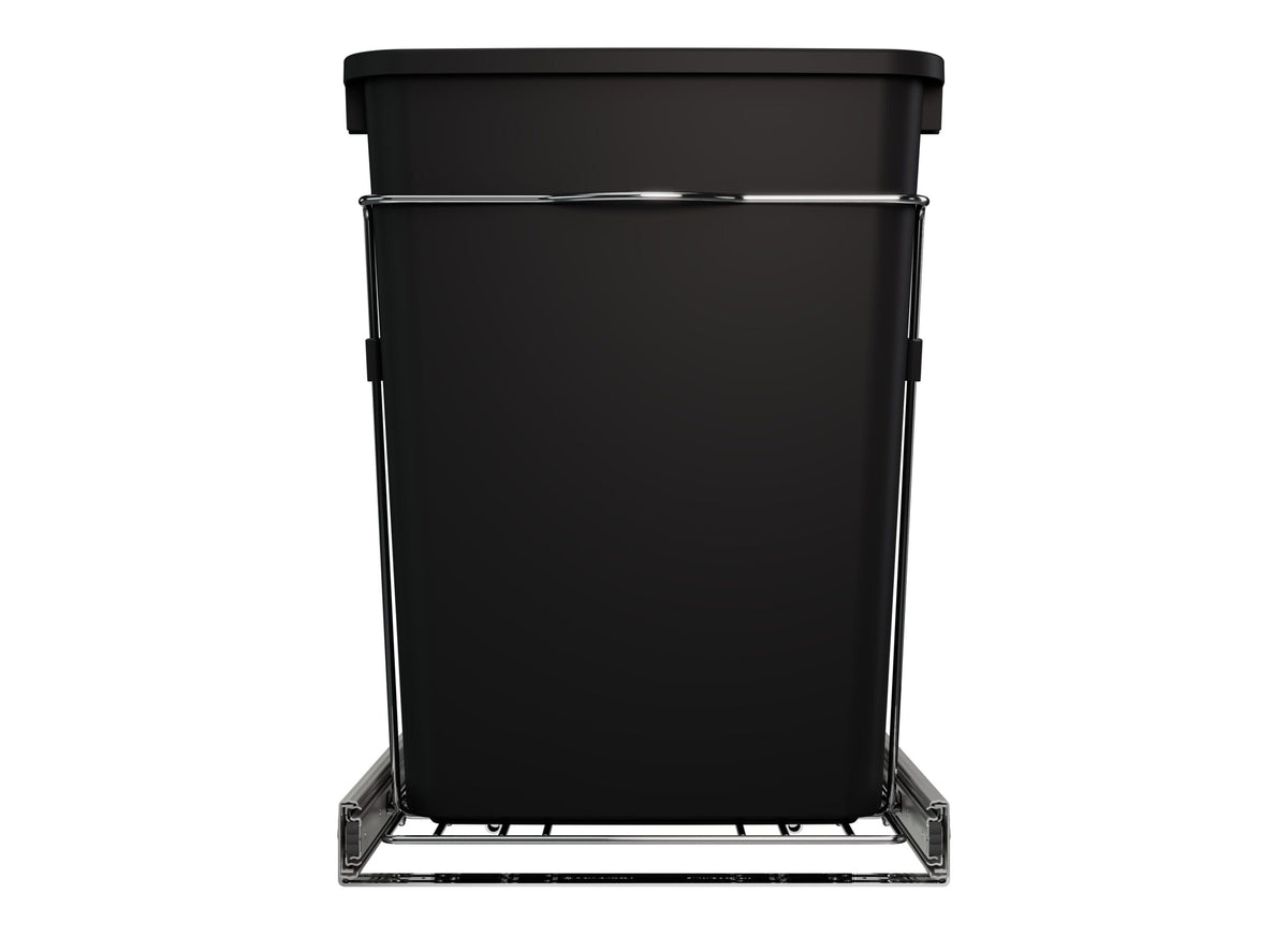 Rev-A-Shelf 35-Quart Dual Plastic Soft-Close Pull-Out Trash Can, 14.38 in W x 22 in D x 19.25 in H