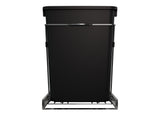 Rev-A-Shelf 35-Quart Plastic Soft-Close Dual Pull-Out Trash Can, Chrome Frame