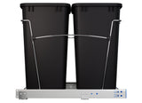 Rev-A-Shelf 35-Quart Plastic Soft-Close Pull-Out Trash Can, Dual Bin