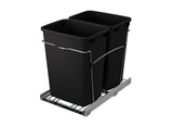 Rev-A-Shelf 35-Quart Plastic Soft-Close Pull-Out Trash Can, Dual Bin