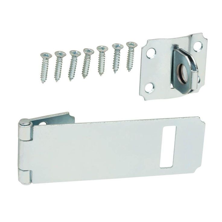 Everbilt 3-1/2 in. Zinc-Plated Adjustable Staple Safety Hasp