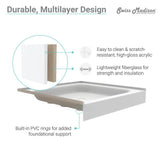 Voltaire 48 in. x 36 in. Single Threshold Acrylic Right Drain Shower Base in White - Super Arbor
