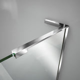 Prism Plus 36 in. D x 36 in. W x 72 in. H Semi-Frameless Neo-Angle Hinged Shower Enclosure in Brushed Nickel Hardware - Super Arbor
