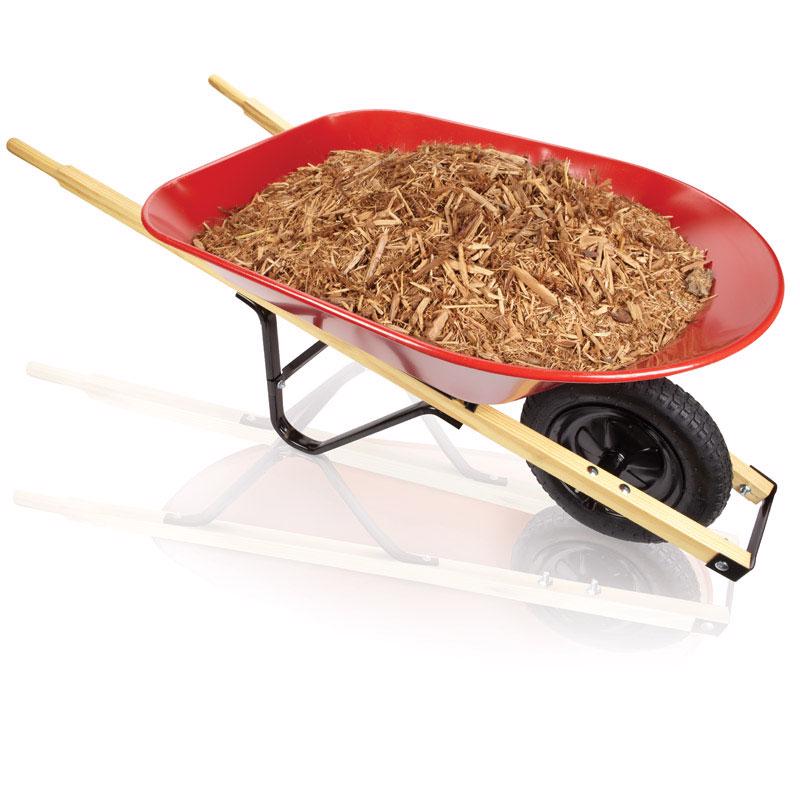 Ace Steel Residential Wheelbarrow, 4 cu. ft., Pneumatic Tire, Red