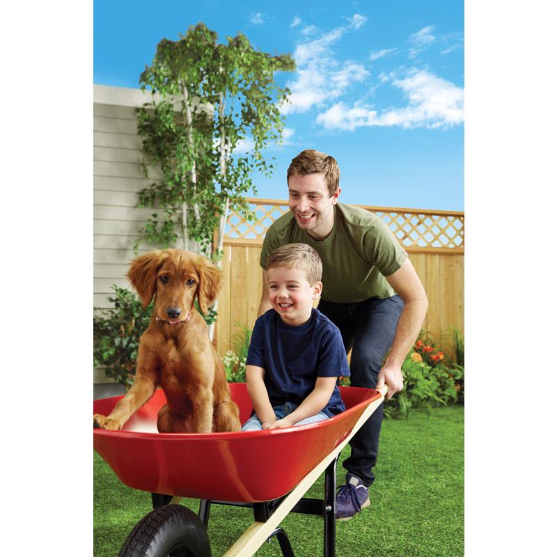 Ace Steel Residential Wheelbarrow, 4 cu. ft., Pneumatic Tire, Red
