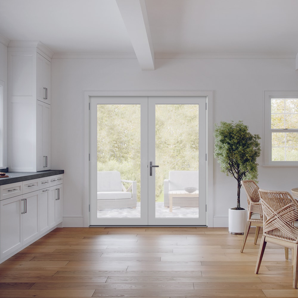 JELD-WEN 60-in x 80-in Fiberglass French, Left-hand inswing – additional view 3