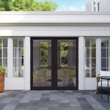 JELD-WEN 72-in x 80-in Fiberglass French, Left-hand outswing – installed room view