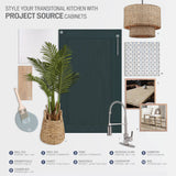 Project Source Oak Brook 18-in W x 35-in H x 23.75-in D Unfinished Door and Drawer Base Cabinet