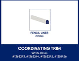 Elida Ceramica White Glass Pencil Liner Tile, Glossy – 11.81 in L x 0.51 in W x 10 mm T