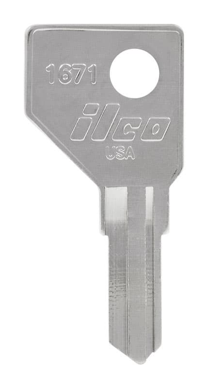 Hillman Traditional House/Office Key Blank, 1671 Single for Harlock Locks