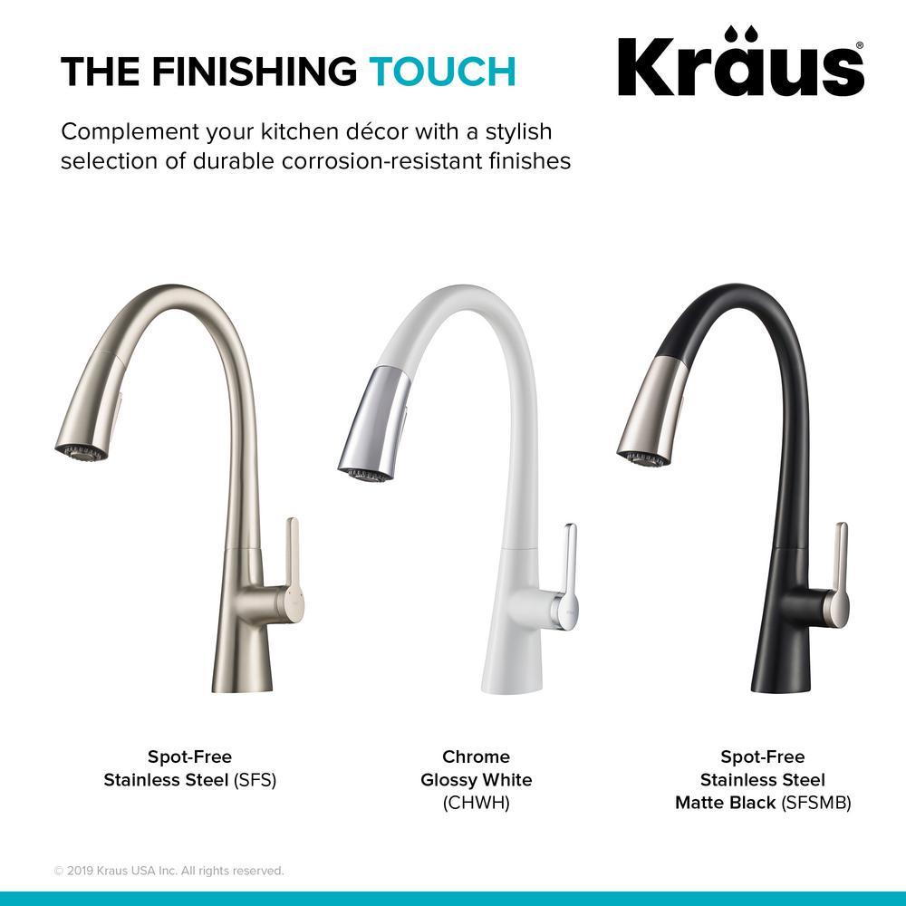 Nolen Single-Handle Pull-Down Sprayer Kitchen Faucet with 2-Function Sprayhead in all-Brite Spot Free Stainless Steel - Super Arbor