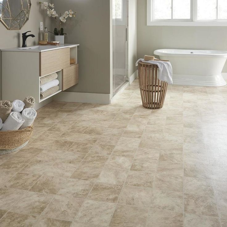 Mohawk 12-ft W Cut-to-Length San Marco Slate Stone Look Low-Gloss Finish Sheet Vinyl