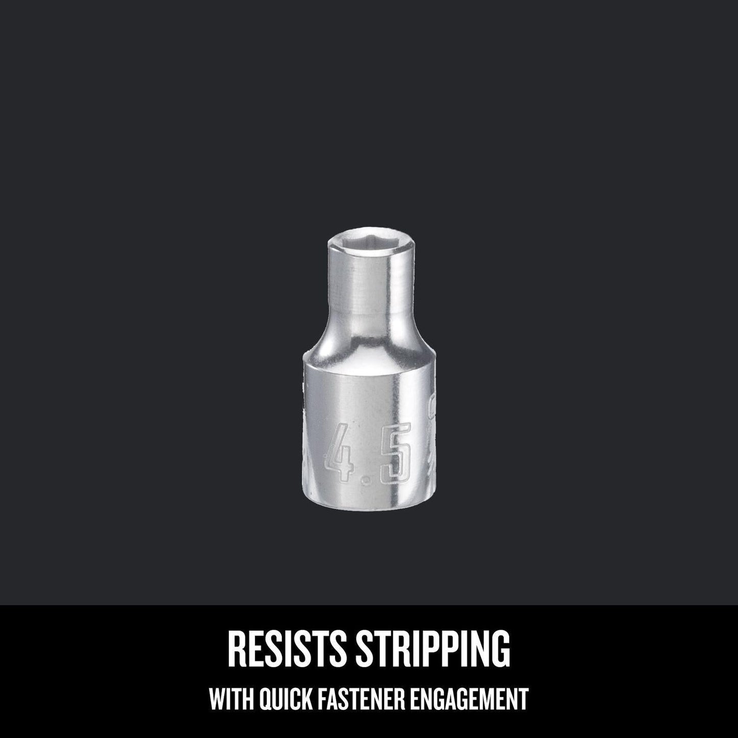 Craftsman 4.5mm Metric 6-Point Shallow Socket, 1/4-inch Drive