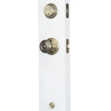Plymouth Antique Brass Double Cylinder Deadbolt with Georgian Knob Door Handleset - Super Arbor