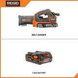 18-Volt Cordless Brushless 3 in. x 18 in. Belt Sander with 1.5 Ah Lithium-Ion Battery - Super Arbor
