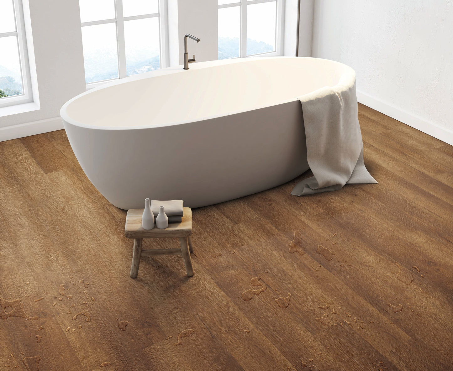 Style Selections Tawny Oak 6-in W x 36-in L x 4-2/5-mm T Waterproof Interlocking Luxury Vinyl Plank Flooring, 22.17-sq ft Carton