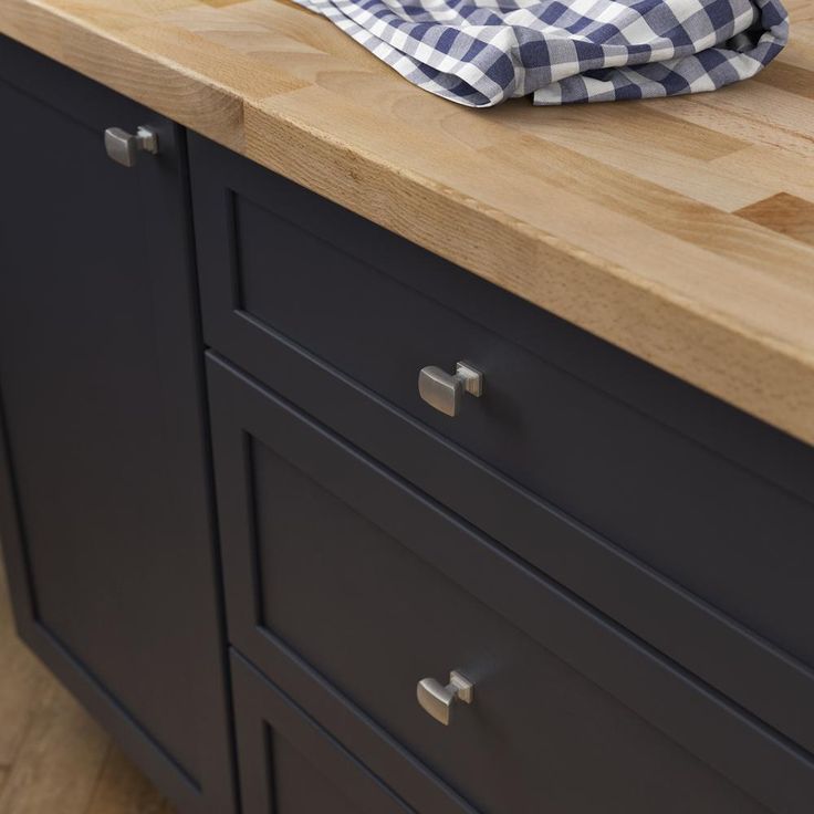 Wrapped Square 1-3/16 in. (30mm) Satin Nickel Cabinet Knob