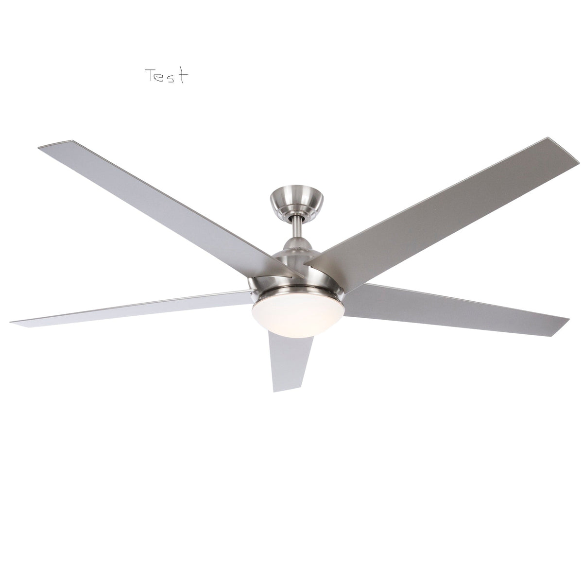 Fanimation Studio Collection Covert 64-in Brushed Nickel LED Indoor/Outdoor Ceiling Fan with Remote (5-Blade)