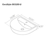Nameeks Bella Wall Mounted Bathroom Sink in White