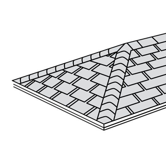Atlas Pro-Cut Hip & Ridge Shingles with Scotchgard Protector & Alignment Notches, Pearl, 12 in x 12 in, 5-5/8 in Exposure