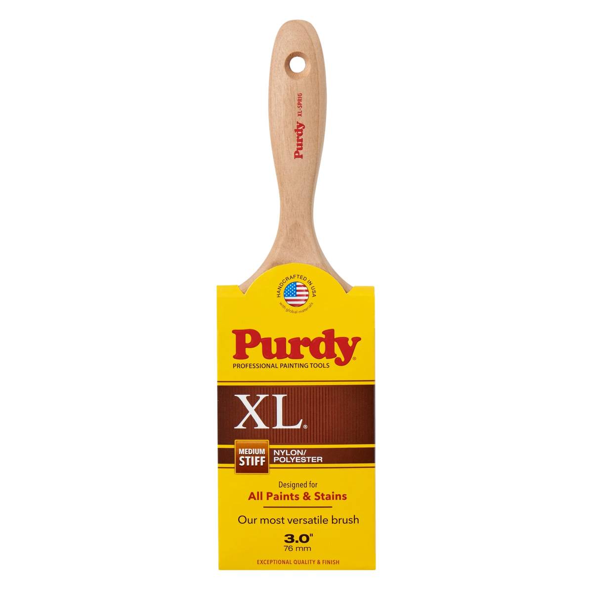 Purdy XL Sprig Nylon/Polyester Flat Paint Brush, 3-in