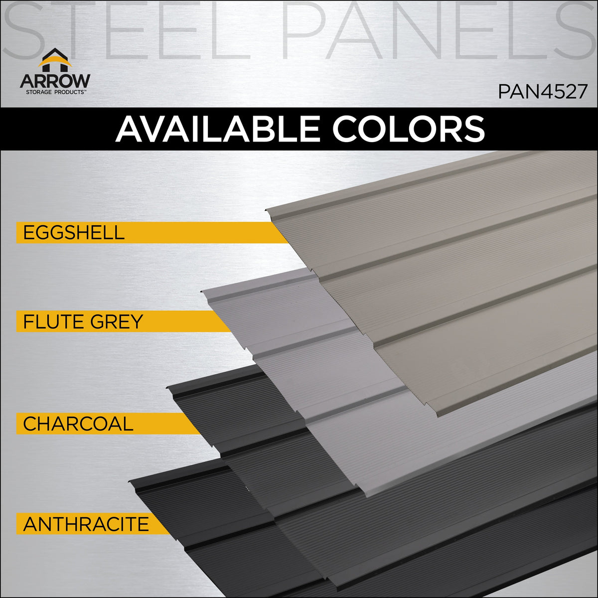 Arrow Steel Panels 2-ft x 4-ft Corrugated Eggshell Galvanized Steel Roof Panel, 8-Pack (34-Gauge)