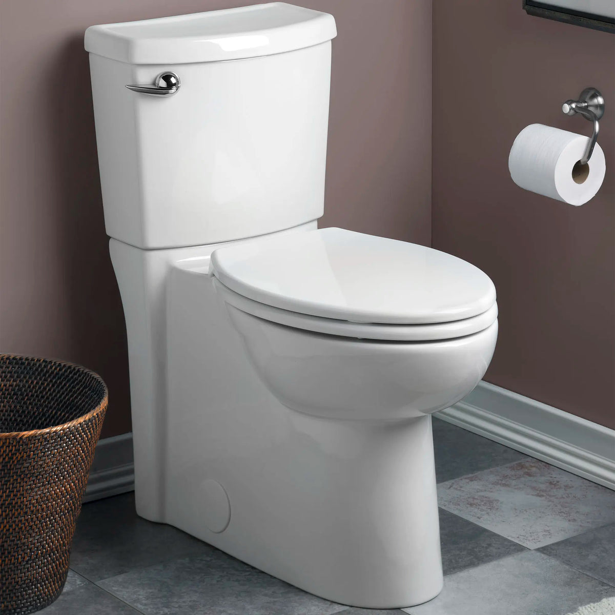 American Standard Cadet 3 White WaterSense Elongated Chair Height Toilet, 12-in Rough-In (ADA Compliant)
