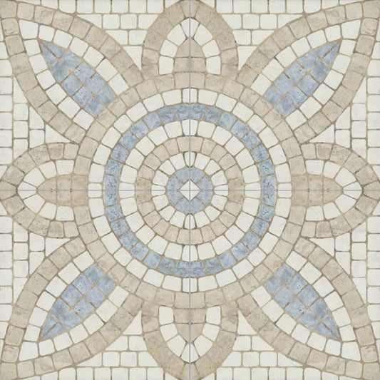 The Tile Life Roman Road Malta 8-in x 8-in Satin Porcelain Encaustic Floor and Wall Tile product image