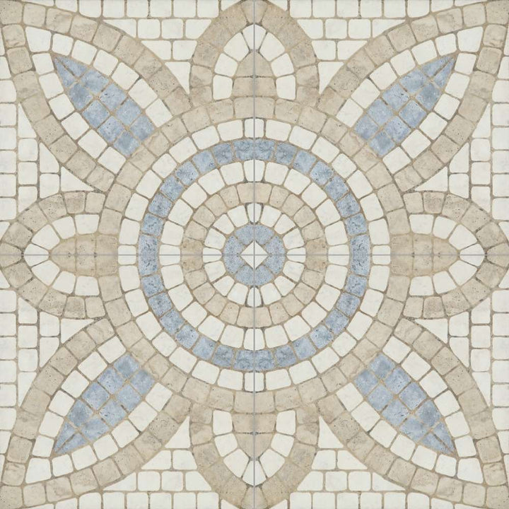 The Tile Life Roman Road Malta 8-in x 8-in Satin Porcelain Encaustic Floor and Wall Tile product image