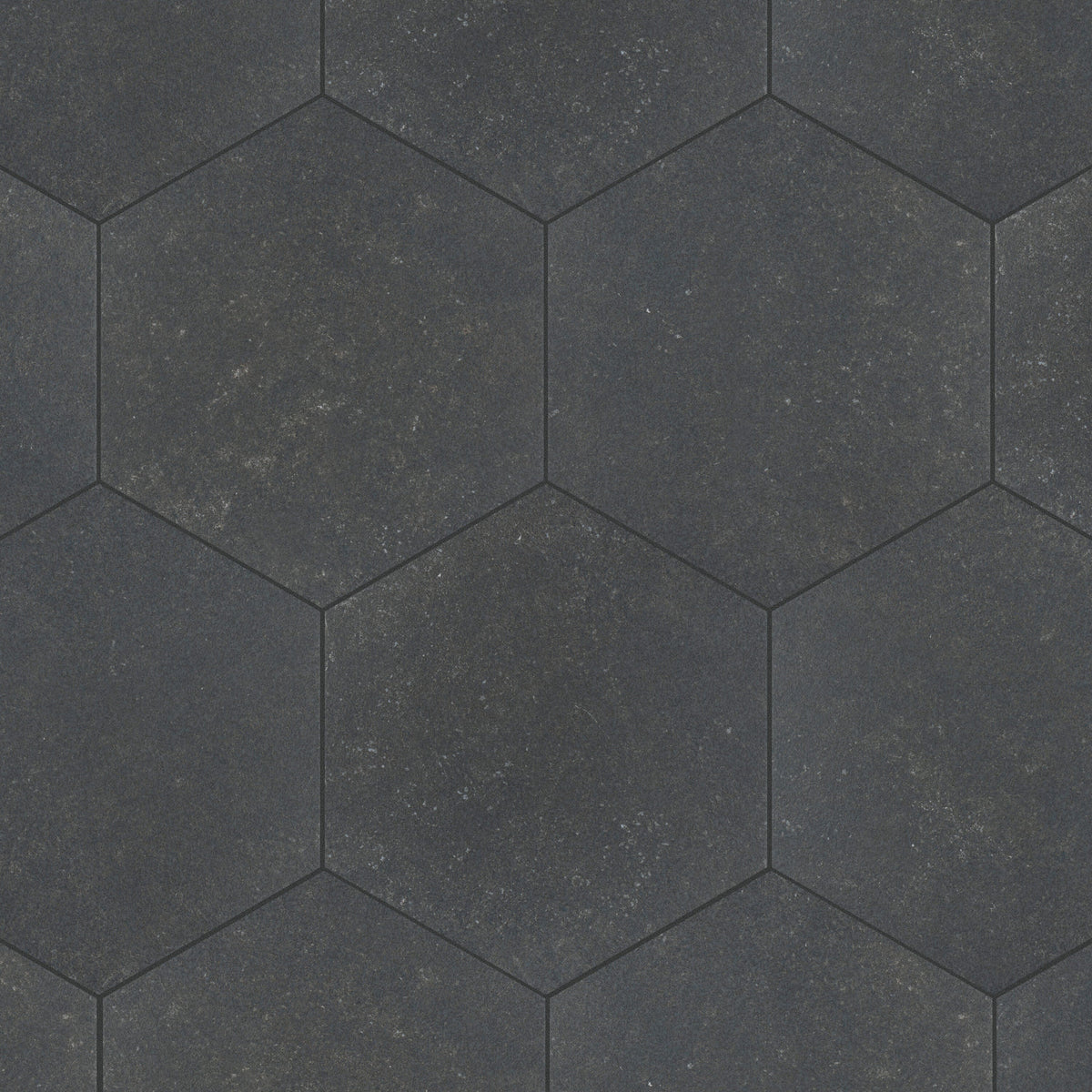 Affinity Tile Traffic Hex Dark Grey 9-in x 10-in Matte Porcelain Cement look Hexagon Floor and Wall Tile product image