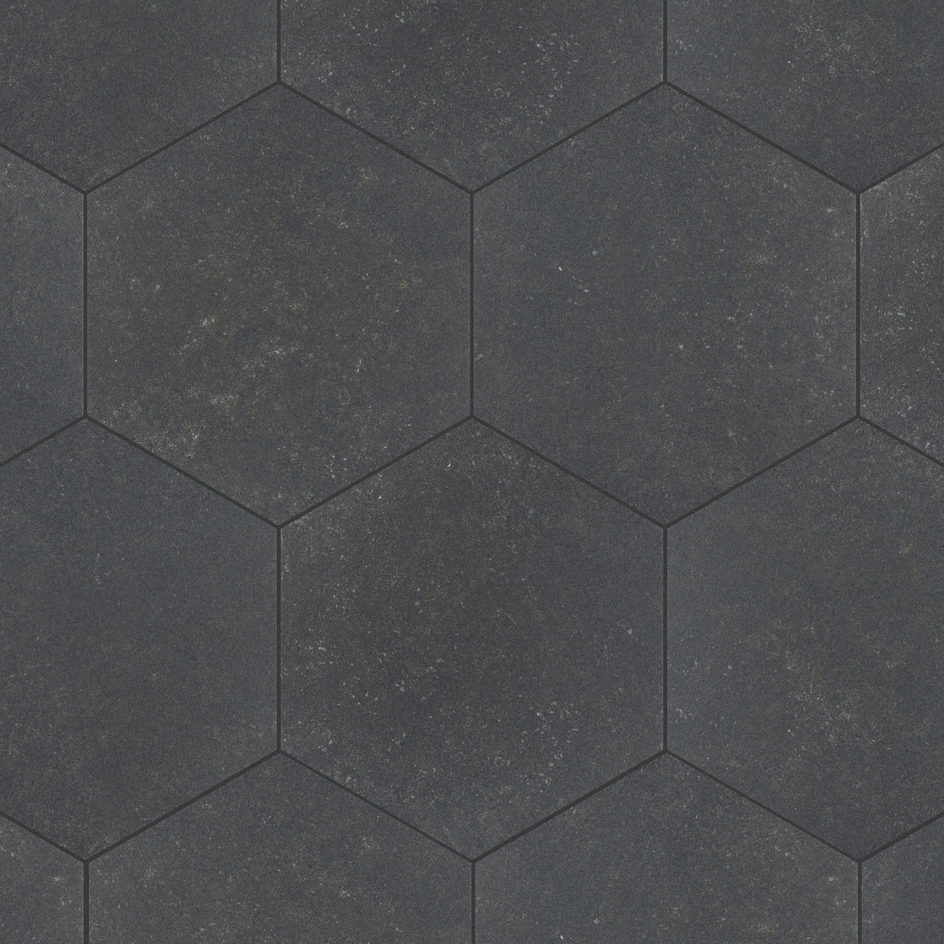 Affinity Tile Traffic Hex Dark Grey 9-in x 10-in Matte Porcelain Cement look Hexagon Floor and Wall Tile product image