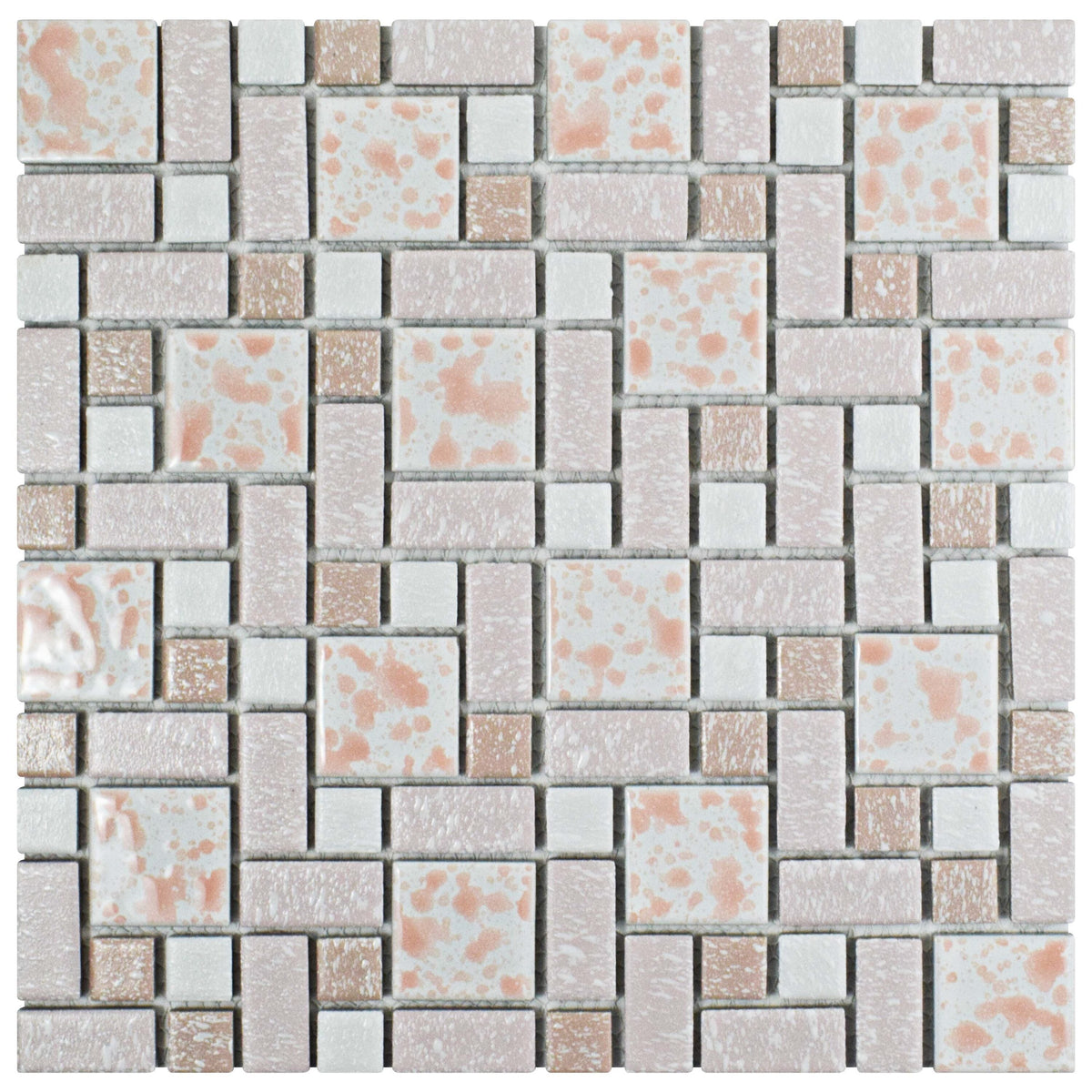 Affinity Tile University Pink 12-in x 12-in Multi-finish Porcelain Mosaic Floor and Wall Tile product image