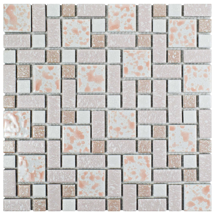 Affinity Tile University Pink 12-in x 12-in Multi-finish Porcelain Mosaic Floor and Wall Tile product image