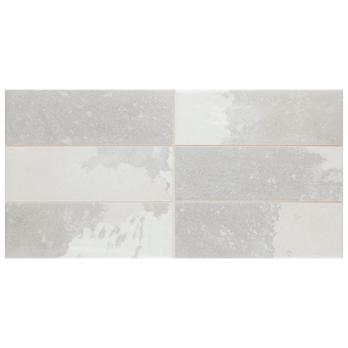 Affinity Tile Kings Luxe Tradition Brick Silver 8-in x 16-in Multi-finish Ceramic Wall Tile product image