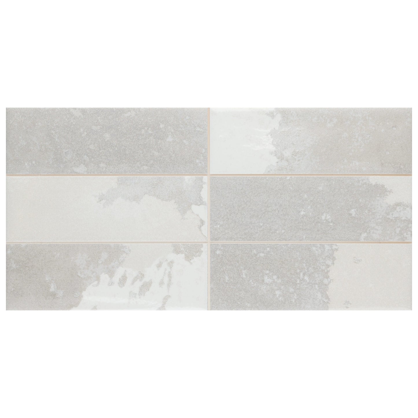 Affinity Tile Kings Luxe Tradition Brick Silver 8-in x 16-in Multi-finish Ceramic Wall Tile product image
