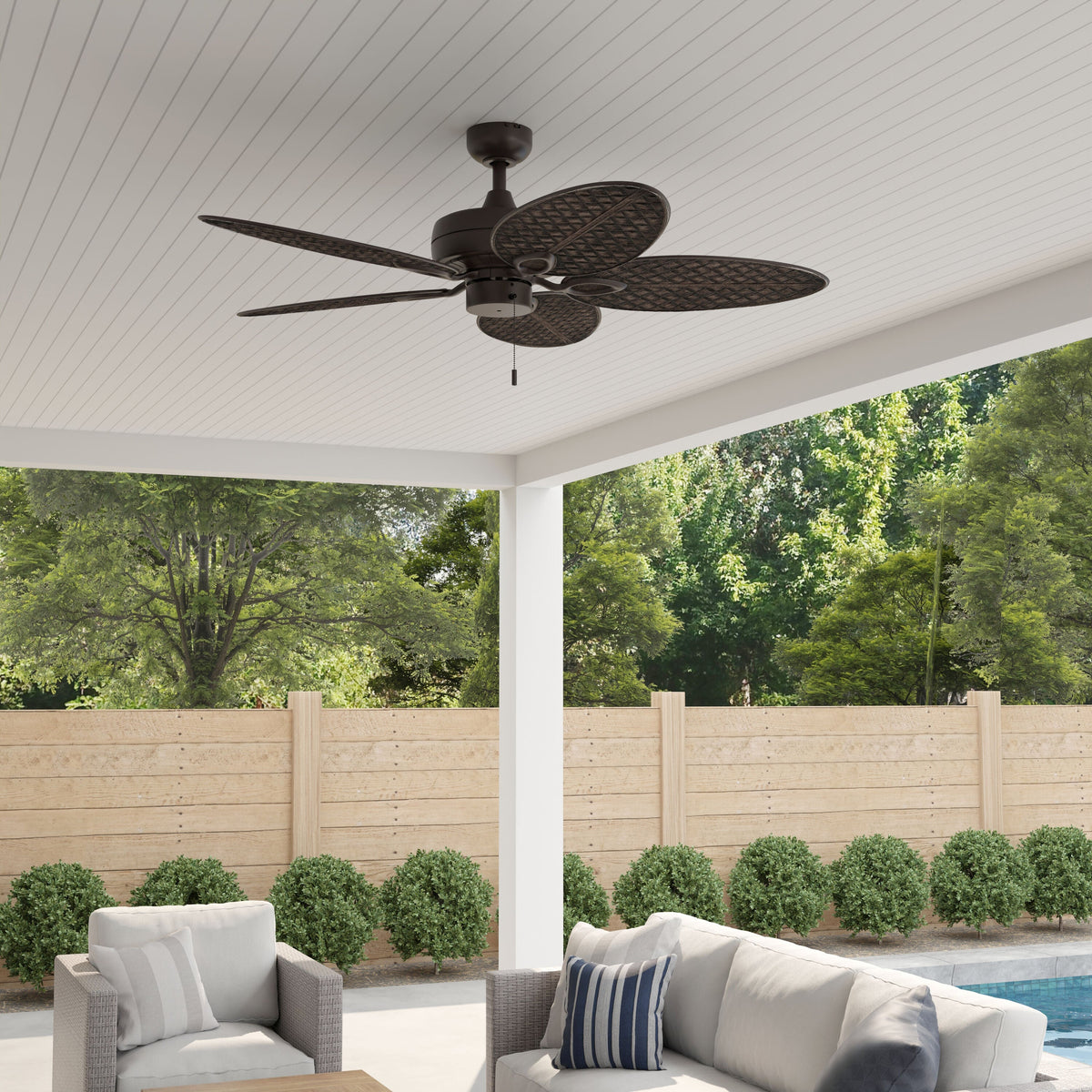 Harbor Breeze Tilghman II 52-in Bronze Indoor/Outdoor Ceiling Fan (5-Blade)