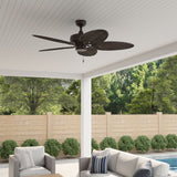 Harbor Breeze Tilghman II 52-in Bronze Indoor/Outdoor Ceiling Fan (5-Blade)