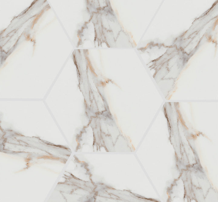 Origin 21 Statuario Crema 10-in x 11-in Matte Porcelain Marble look Hexagon Floor and Wall Tile product image