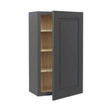 Home Decorators Collection Grayson 21 in. W x 12 in. D x 36 in. H Assembled Plywood Wall Kitchen Cabinet in Deep Onyx with Soft Close