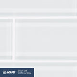 Elida Ceramica 2-in x 6-in Super White Glass 12-in x 12-in Glossy Brick Mosaic Wall Tile