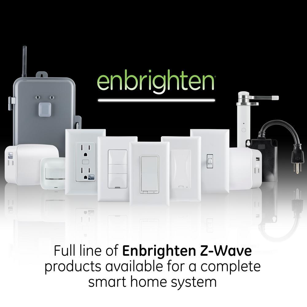 Enbrighten Z-Wave Plus Plug-In Outdoor Switch in Black - Super Arbor