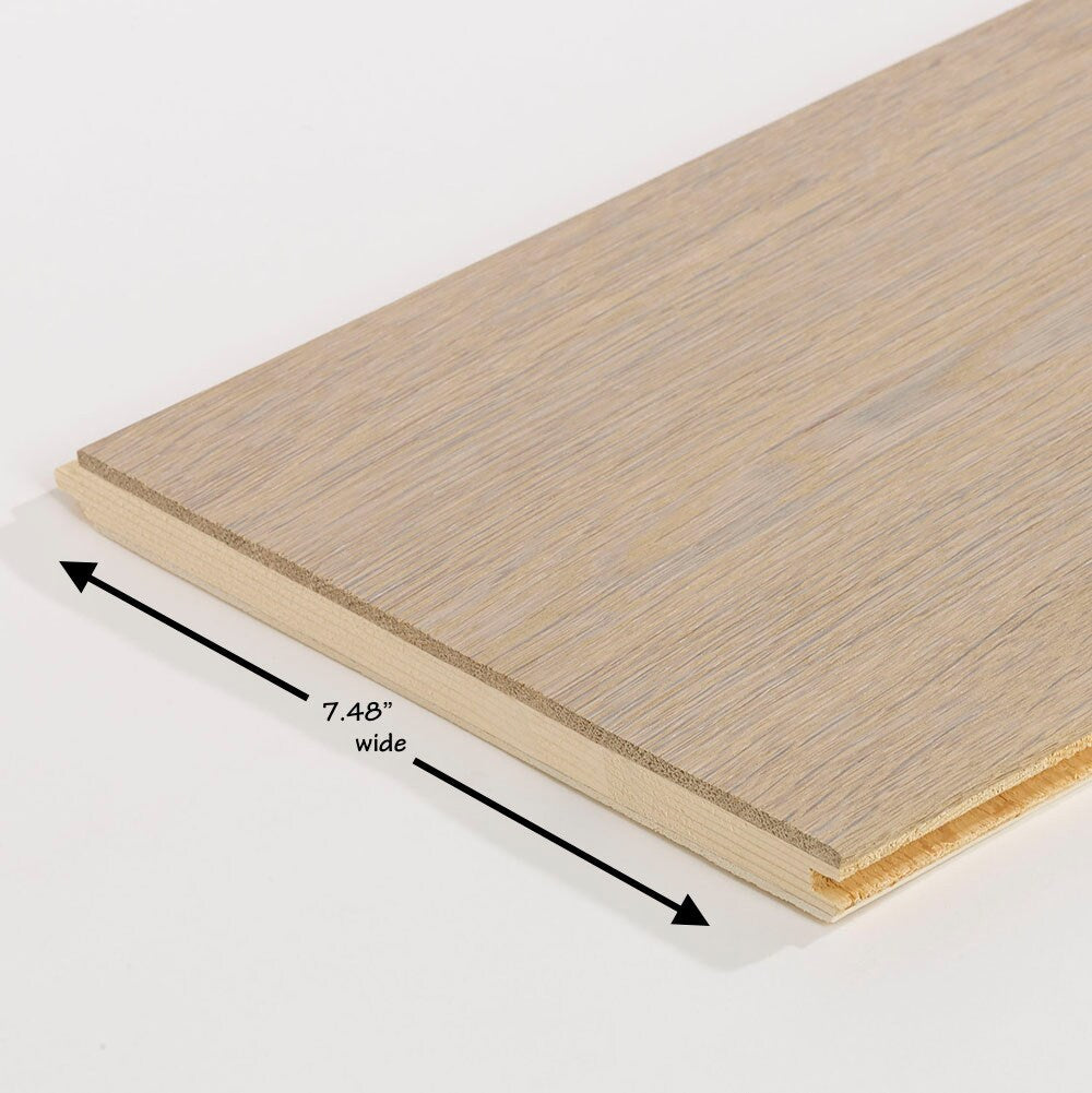 Solidfloor Oak Alaska hardwood flooring — carton and plank detail