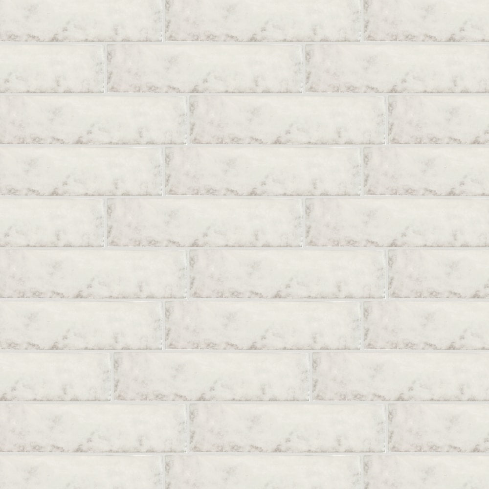 Boutique Ceramic Stone Hearth White 3-in x 12-in Glazed Ceramic Subway Wall Tile product image
