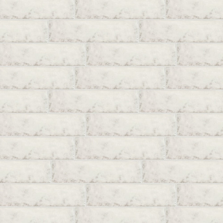 Boutique Ceramic Stone Hearth White 3-in x 12-in Glazed Ceramic Subway Wall Tile product image