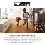 Shaw Hickory Bungalow hardwood flooring — carton and plank detail